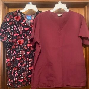 *Clearance-Final* It’s bundle time! 2pc Various Brand Size S Red Scrubs Set